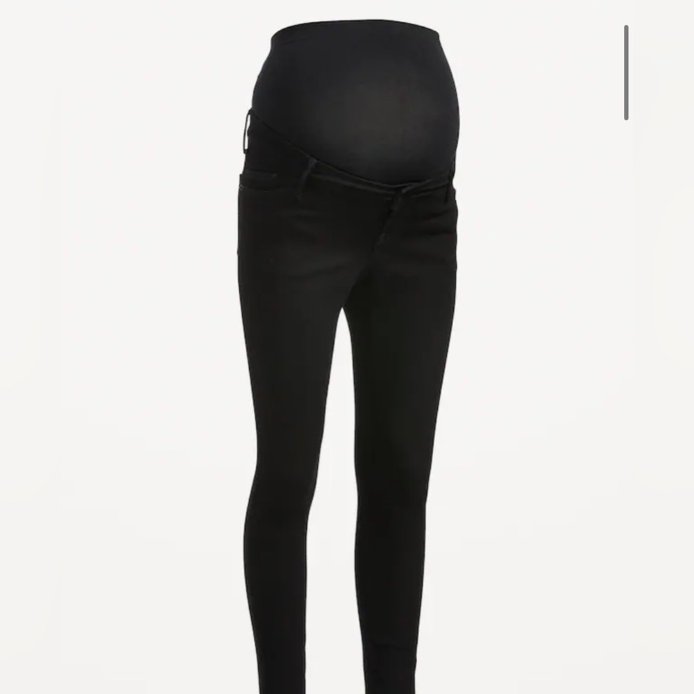 Old Navy Full Panel Maternity Rockstar Super Skinny Black Jeans - 6Regular